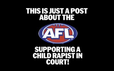 SPORTING SUPPORT FOR CONVICTED RAPIST